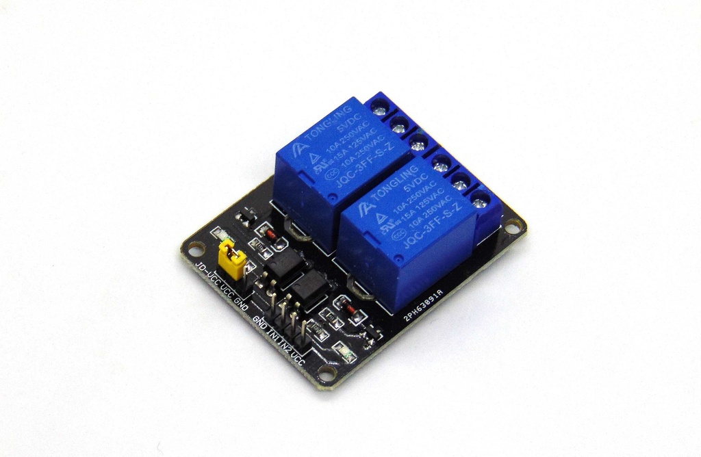 (ARDUINO-2RELAY)   MODULO 5V 2 VIAS CON SALIDA A RELE