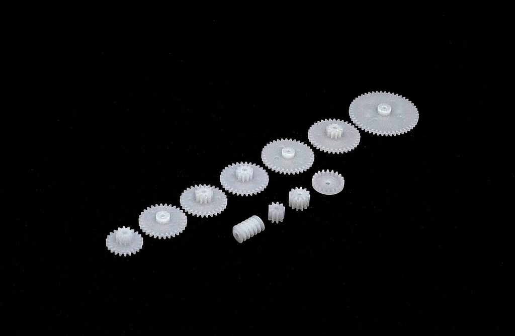 (KIT-ENGRANAJE11)   JUEGO DE 11 ENGRANAJES PLASTICOS COMPATIBLE CON ARDUINO