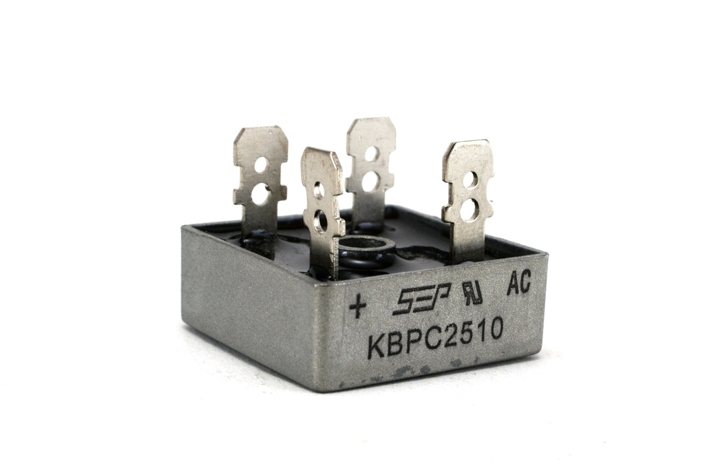 (KBPC2510)   PUENTE 25A 1000V METALICO TIPO MESA