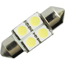 (L-AUTO-1031W4)   LAMPARA BLANCA 10x31mm TUBO 6 LED SMD