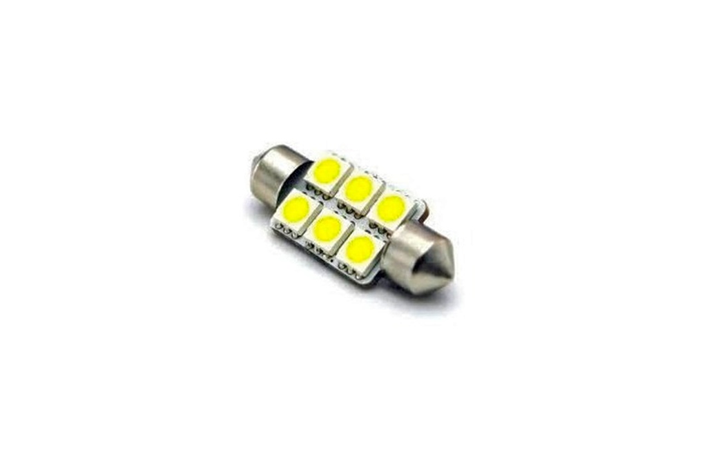 (L-AUTO-1031W6)   LAMPARA BLANCA 15x31mm C/6 LED SMD