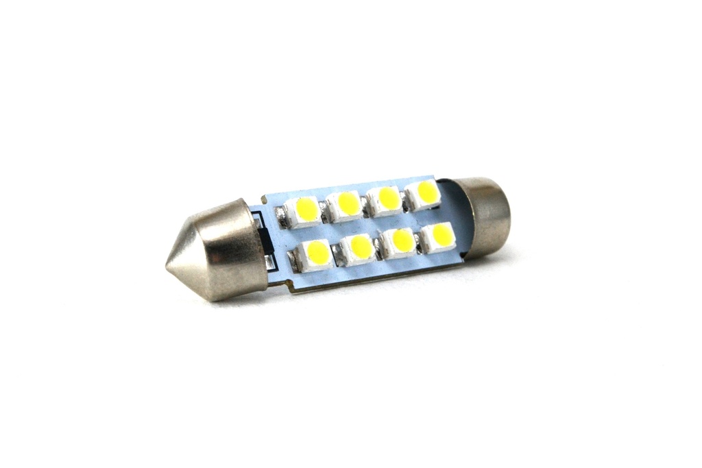 (L-AUTO-1039W8)   LAMPARA BLANCA 10x39mm C/8 LED SMD