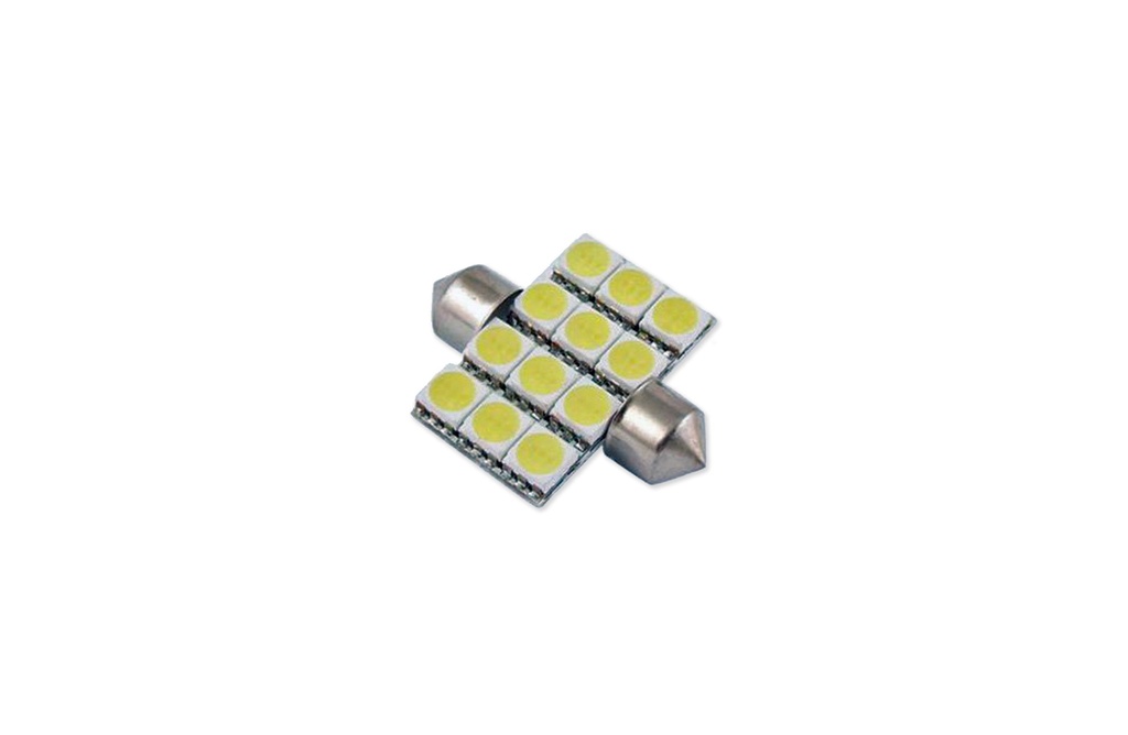 (L-AUTO-1044W12)   LAMPARA BLANCA 21x44mm C/12 LED SMD