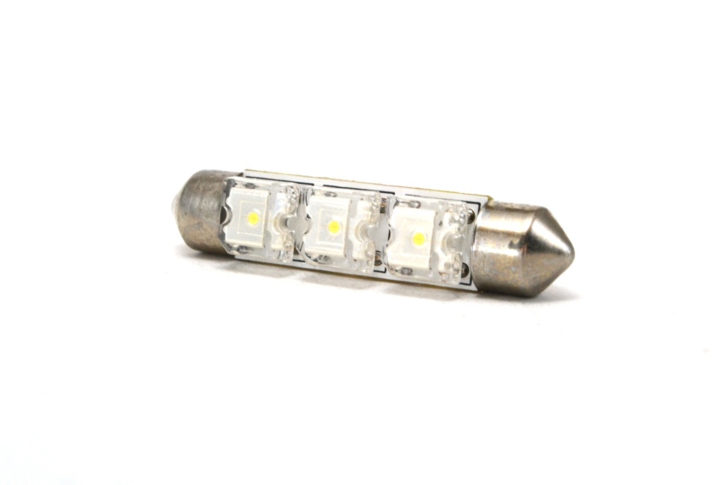 (L-AUTO-1044W3)   LAMPARA BLANCA 10x44mm C/3 LED PIRAÑA