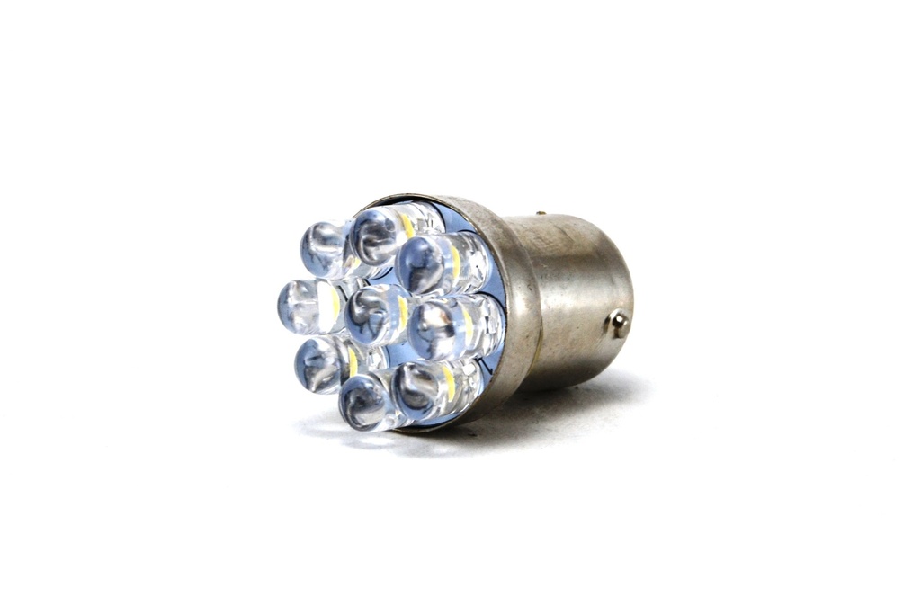 (L-AUTO-1157-9W)   LAMPARA 9 LED BLANCOS DOS POLOS P/AUTO