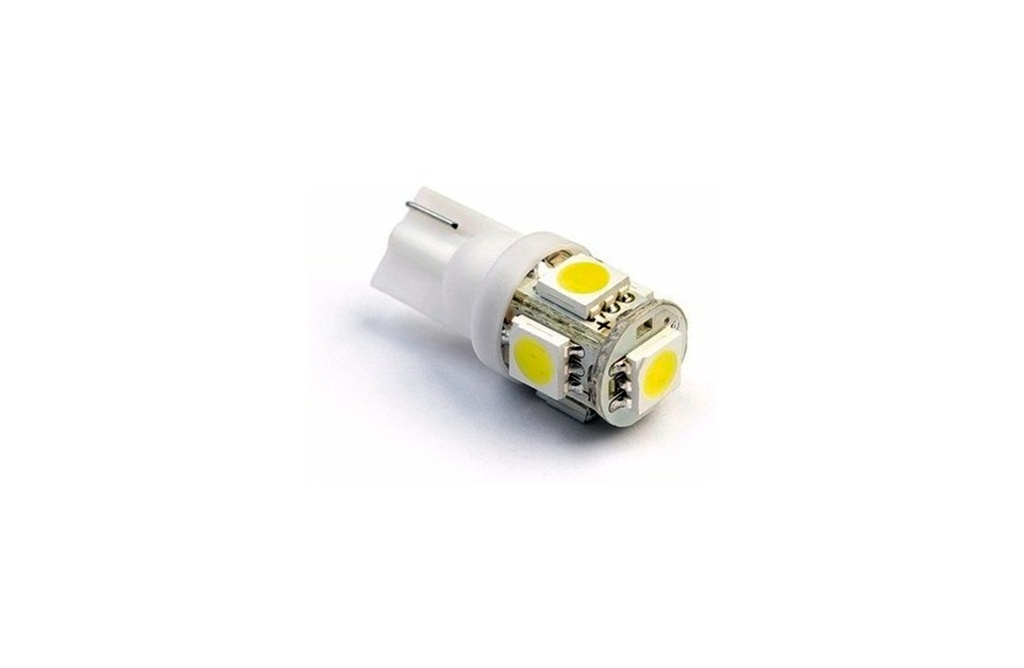 (L-AUTO-T10WX5)   LED P/AUTO FORMATO T10 5 LED BLANCOS