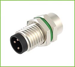 (SPM8A04PMMSF7001)   CONECTOR CIRCULAR M8 MACHO 4 VIAS P/PANEL