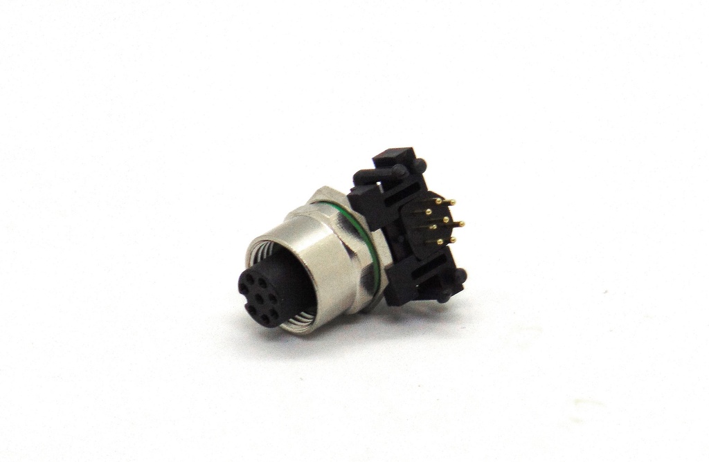 (SRM12A08PFFSF700)   CONECTOR CIRCULAR M12 HEMBRA 8 VIAS P/IMPRESO