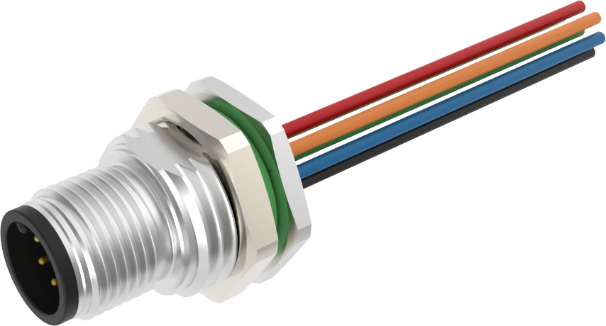 (SSM12A03PMMSF7A1)   CONECTOR CIRCULAR M12 MACHO 3 VIAS P/PANEL