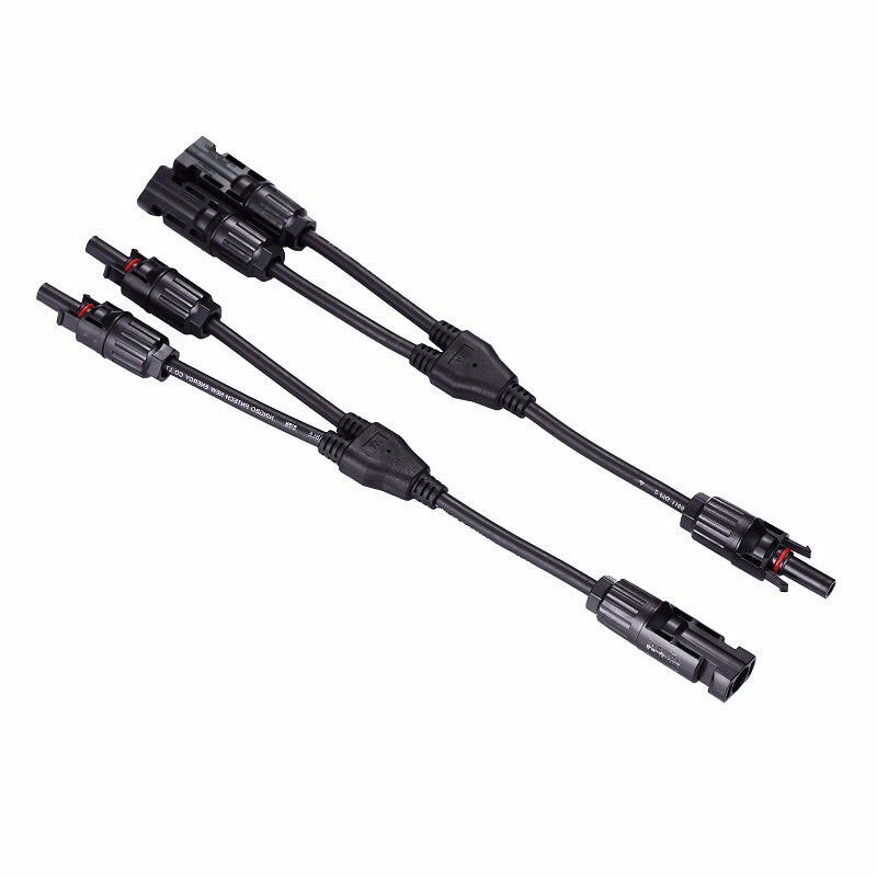 (MC4-Y-2) PAREJA DE CONECTORES MULTICONTACTO MC4 TIPO "Y" 1 A 2 VIAS PARA PANEL SOLAR