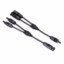 (MC4-Y-2) PAREJA DE CONECTORES MULTICONTACTO MC4 TIPO "Y" 1 A 2 VIAS PARA PANEL SOLAR