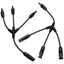(MC4-Y-3) PAREJA DE CONECTORES MULTICONTACTO MC4 TIPO "Y" 1 A 3 VIAS PARA PANEL SOLAR