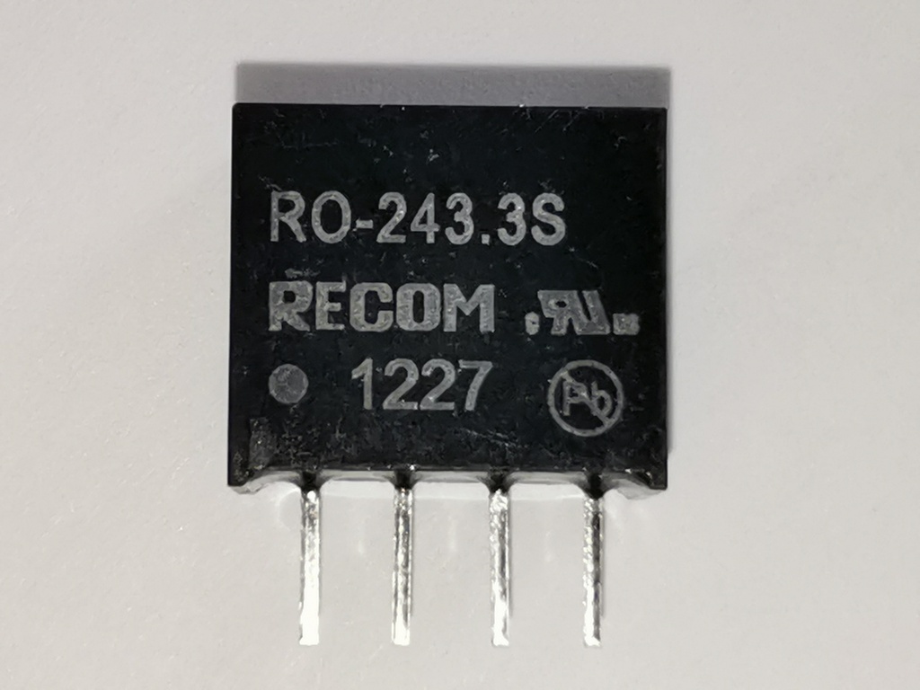 (RO-243.3S) DC-DC CONVERTER 24V a 3.3V 303mA SIL-4