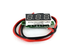 [KIT-VOLTIMETRO] (KIT-VOLTIMETRO)   MINI VOLTIMETRO 2.5 a 40Vdc C/DISPLAY .28" ROJO COMPATIBLE CON ARDUINO