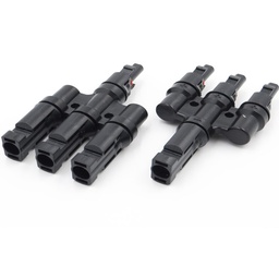 [MC4-T-3] (MC4-T-1N-3P) CONECTOR MC4 TIPO "T" 1 NEGATIVO A 3 POSITIVOS PARA PANEL SOLAR